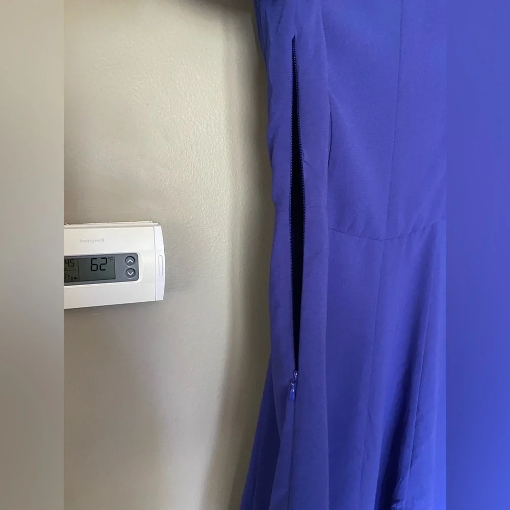 WILFRED X ARITZIA Blue 100% Silk Fit & Flare Skater Mini Dress Size 2